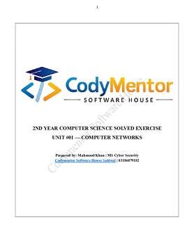 Computer Science Exercise preview — 2nd Year Computer Science Chapter 1: Computer Networks